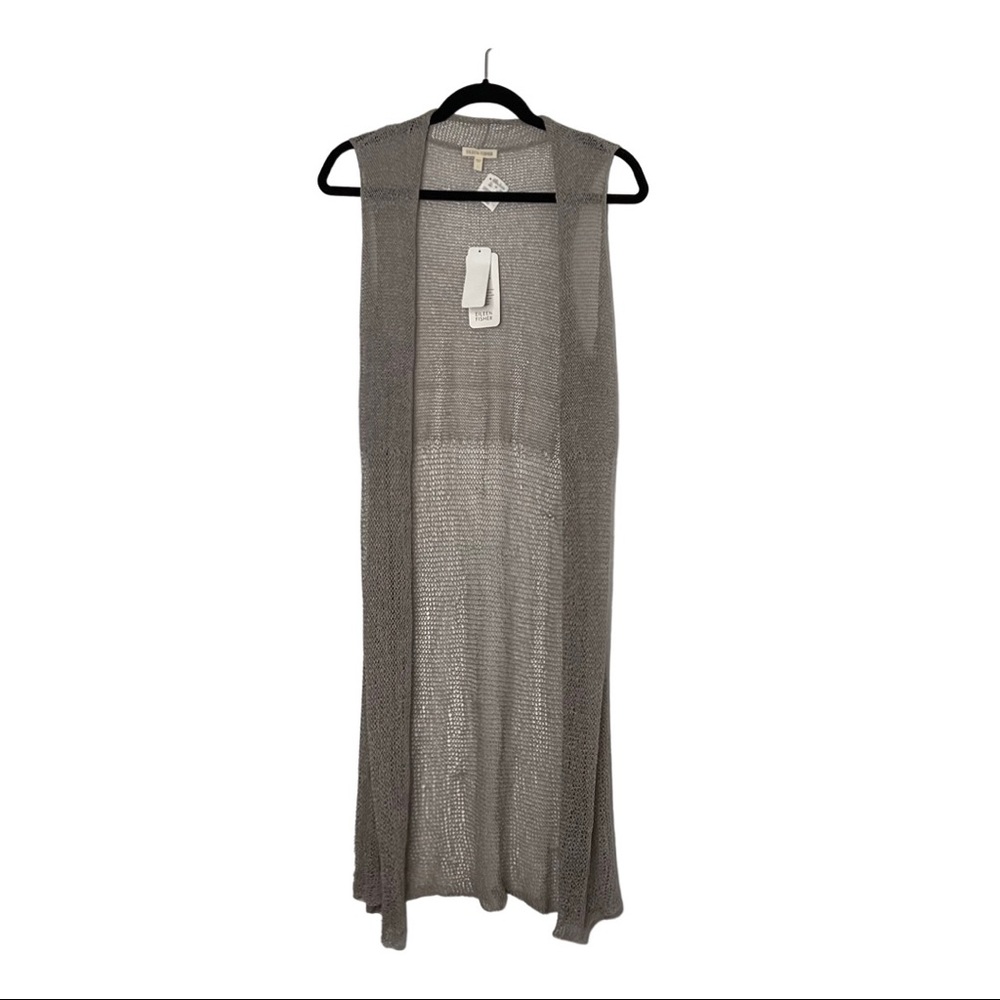 Eileen fisher linen knit vest size large